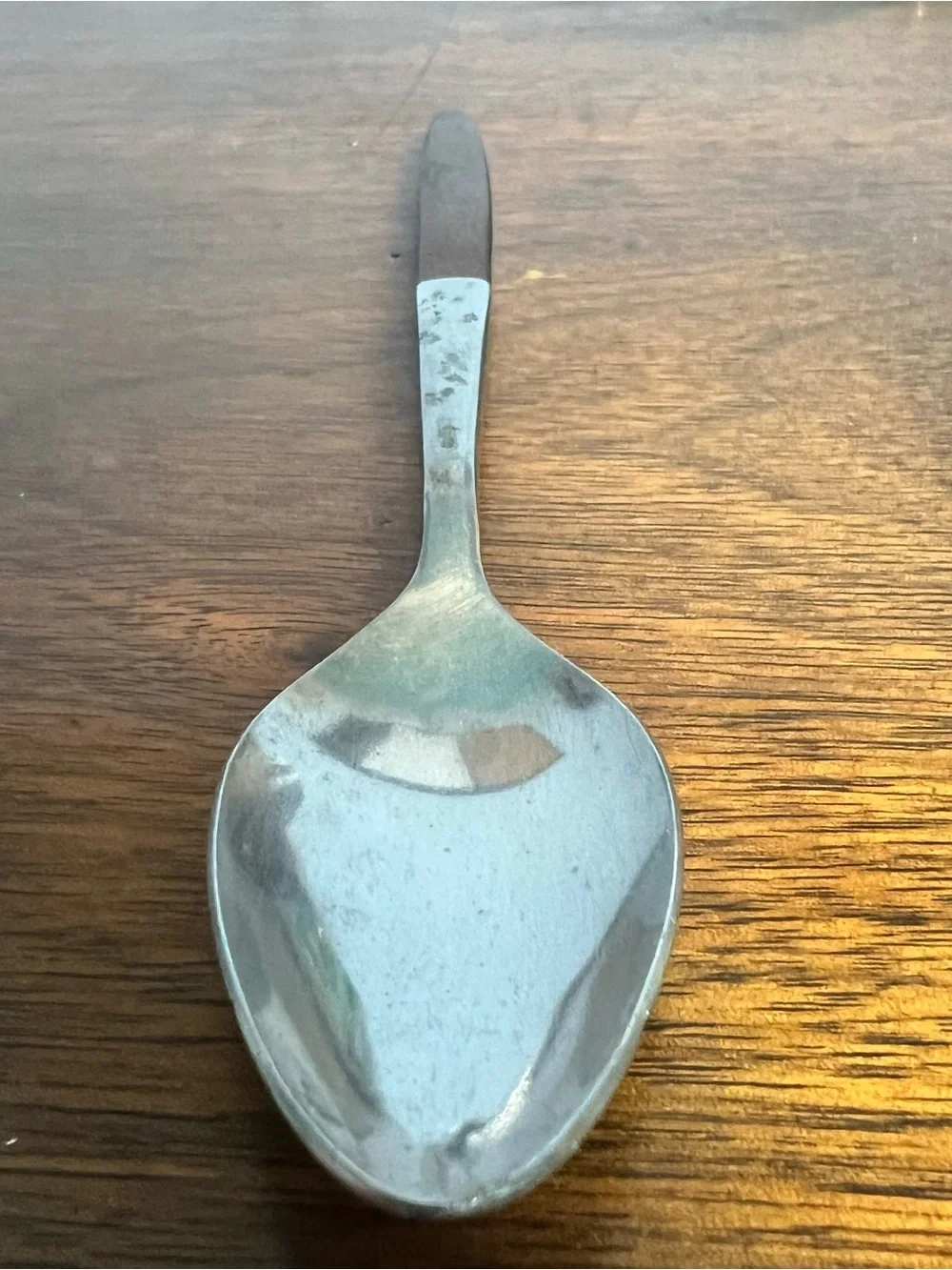 MCM Mid-Century Interpur Stainless Steel Spoon Brown Wood Handles Japan Set of 6